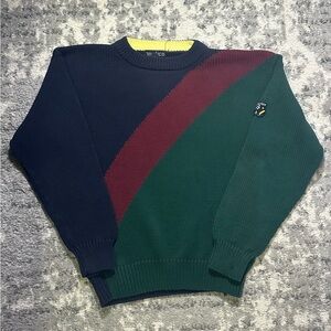 Men’s Vintage Nautica Heavyweight Colorblock Crewneck Sweater